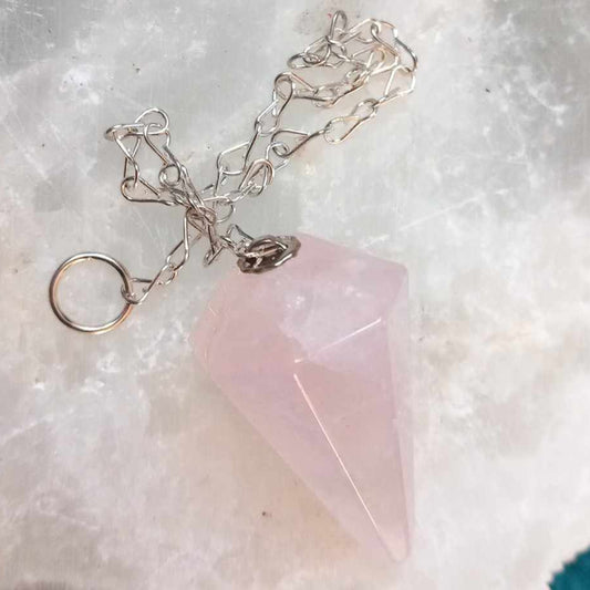 Rosenkvarts / Rose quartz Pendulum