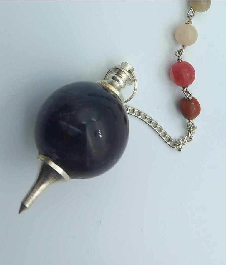 Ametyst pendulum med stor kule