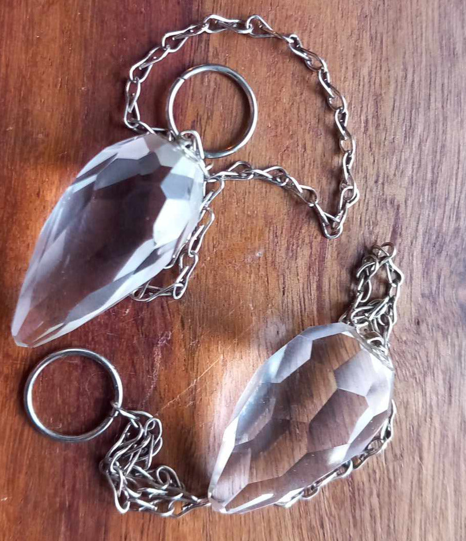 Kvarts / Rock crystal. Fasettslipt Pendulum