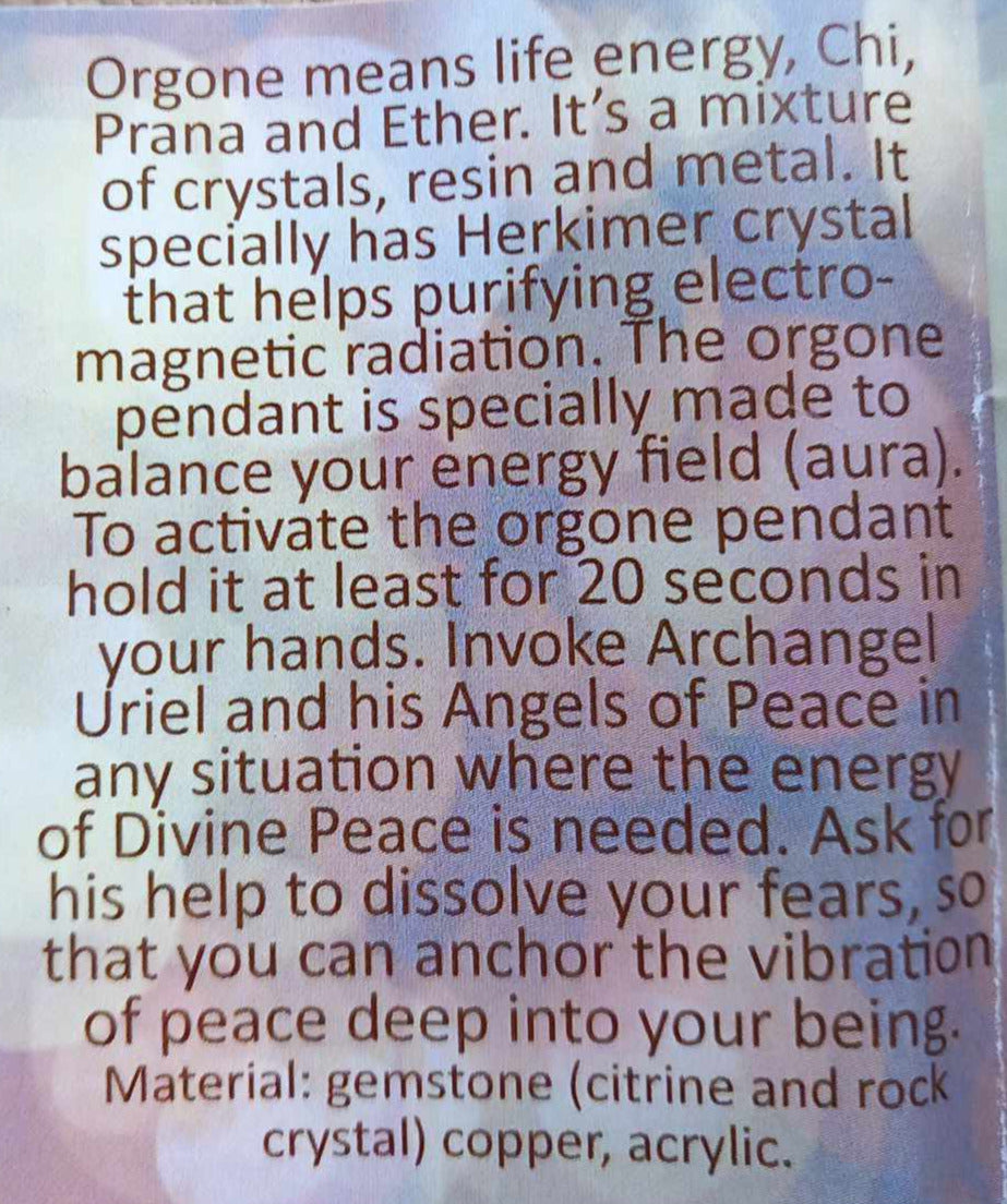 Oregone amulett med Erkeengelen Uriel.