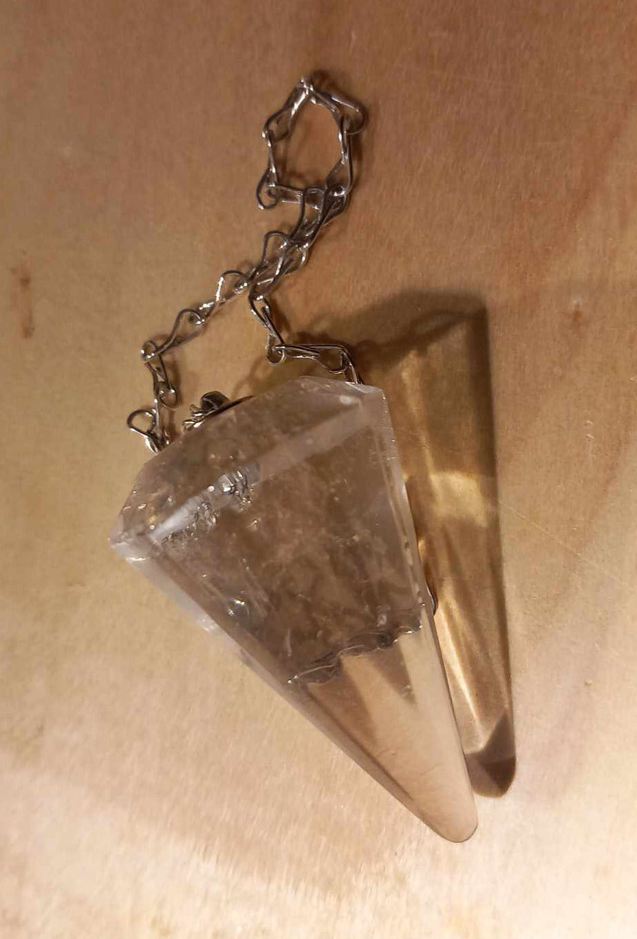 Fasettslipt pendulum i Kvarts / Quarts pendulum
