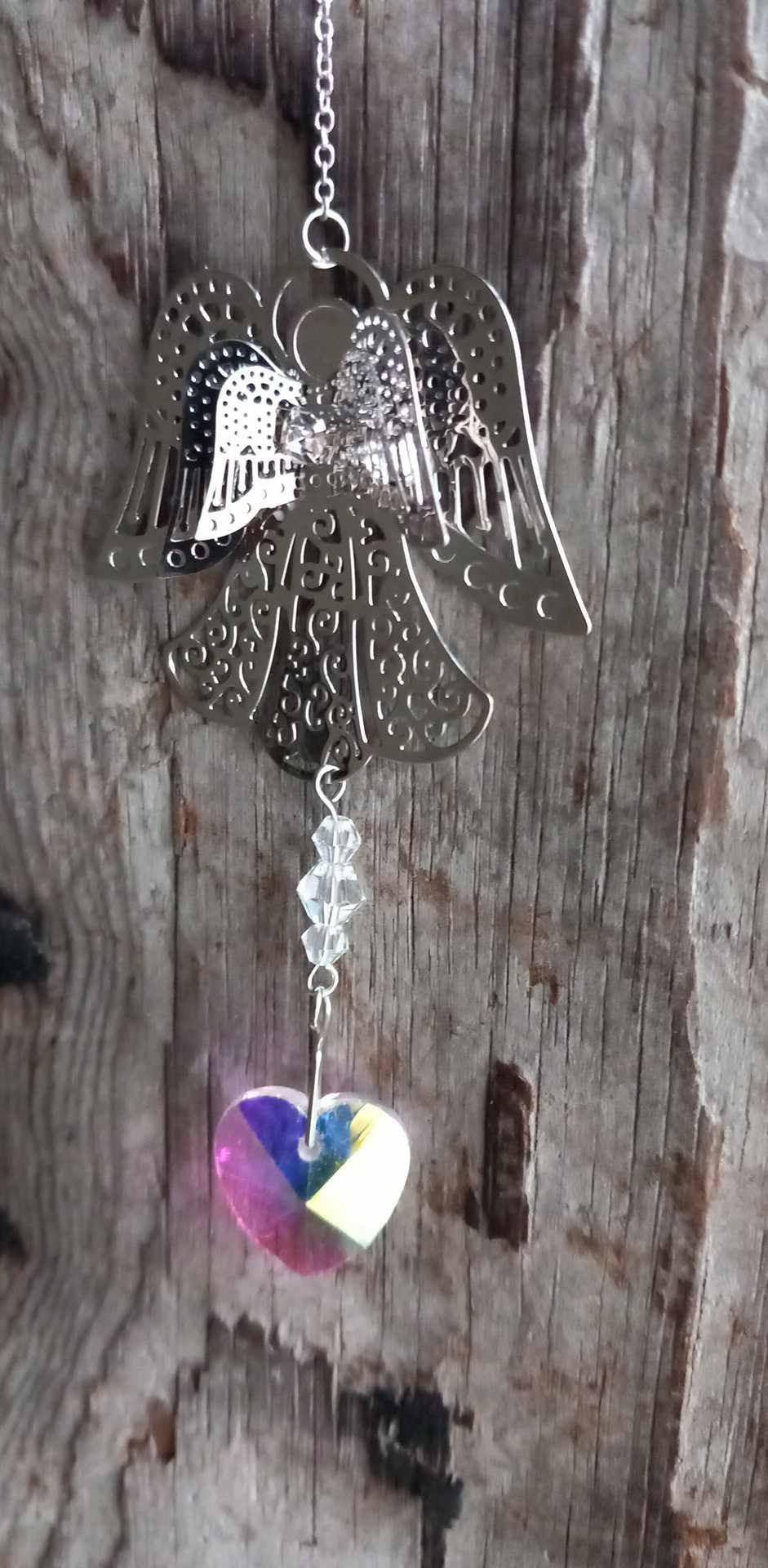 Miniengel solfanger i metall