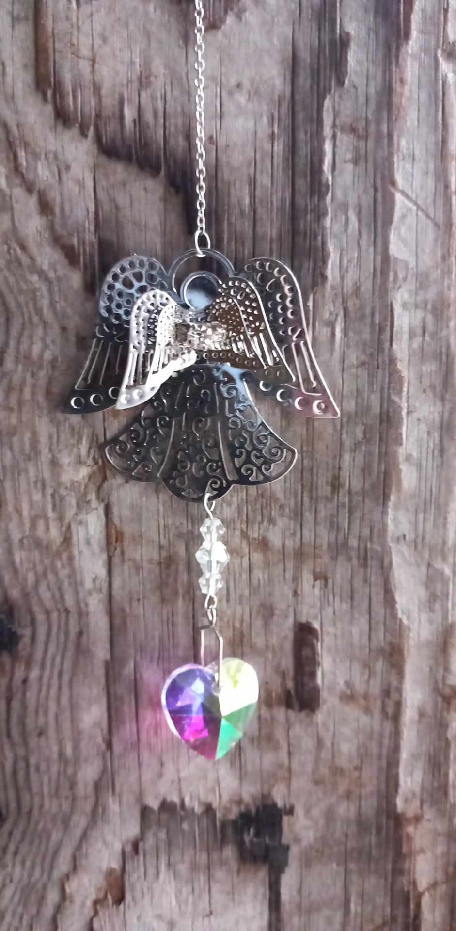 Miniengel solfanger i metall