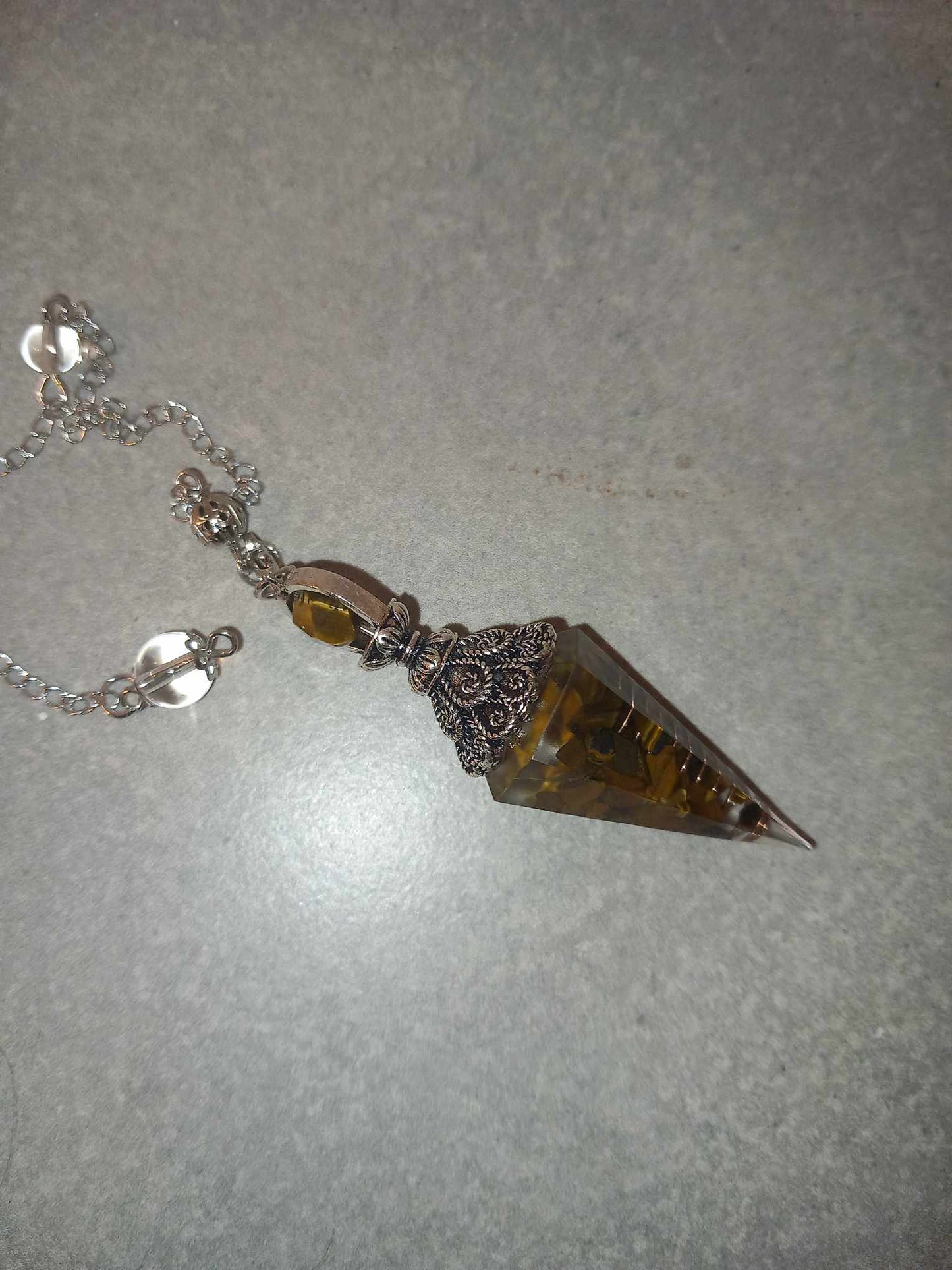 Tigerøye oregone pendulum / Tiger Eye Orgeone Pendulum