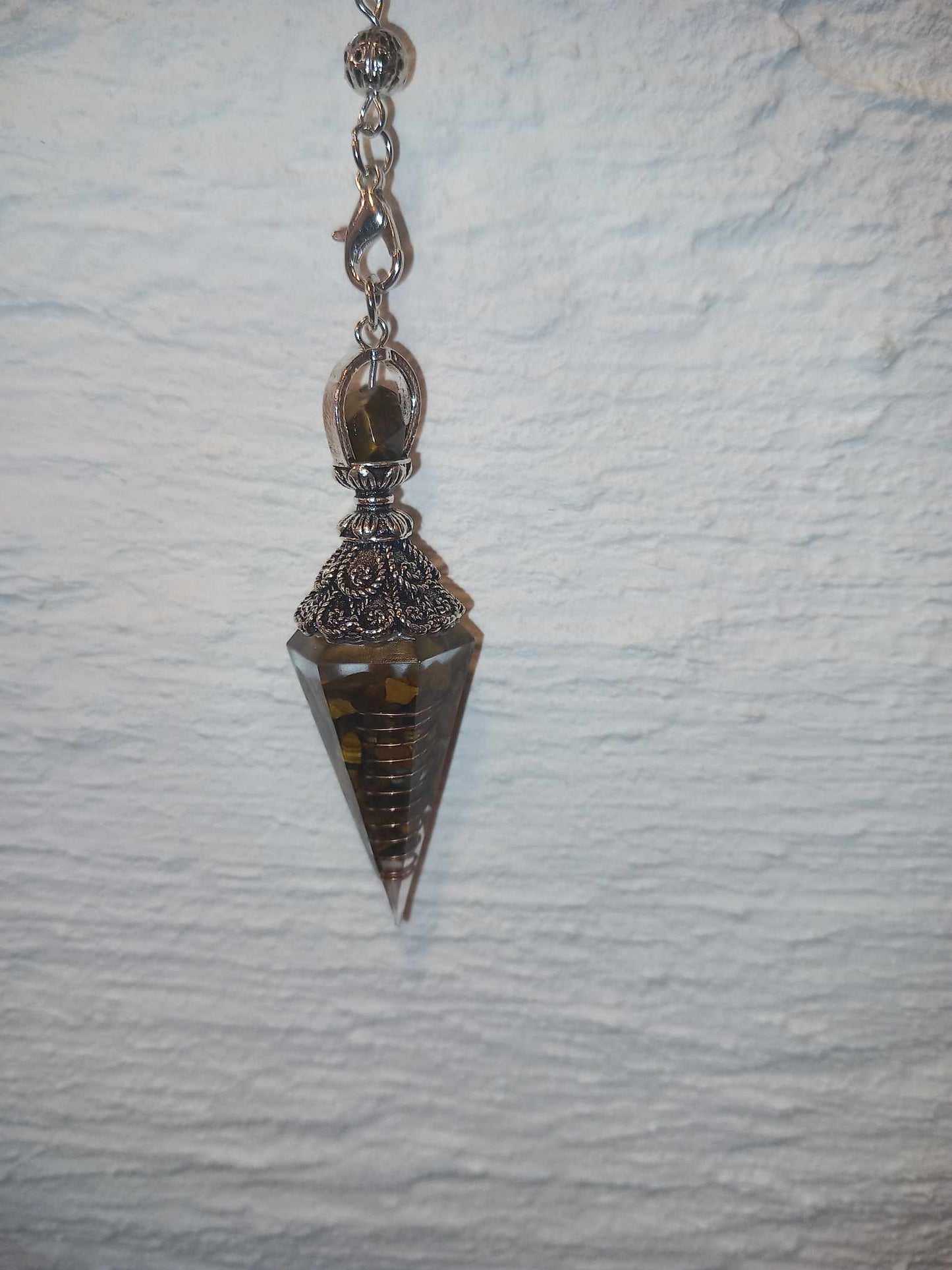 Tigerøye oregone pendulum / Tiger Eye Orgeone Pendulum
