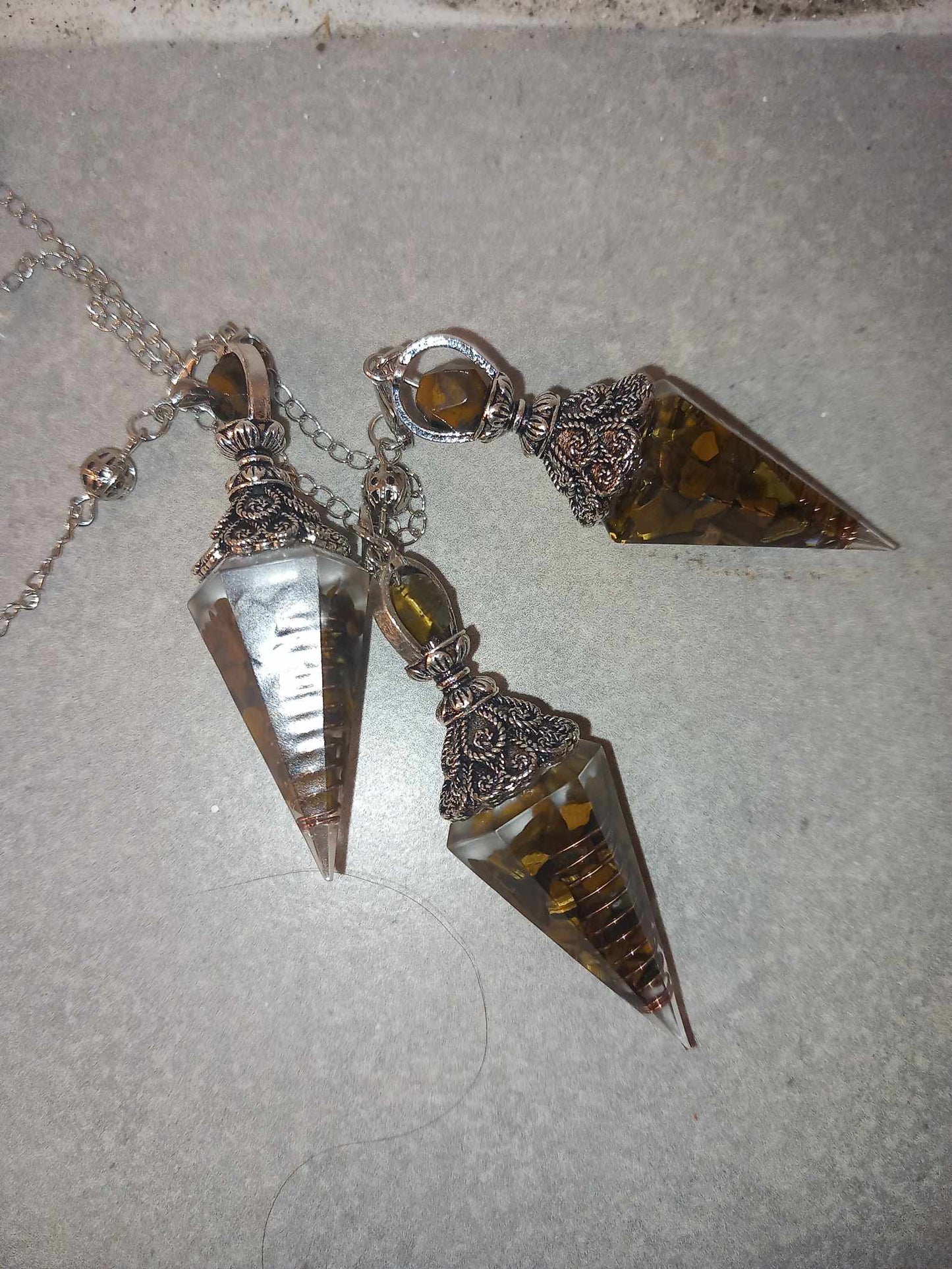 Tigerøye oregone pendulum / Tiger Eye Orgeone Pendulum