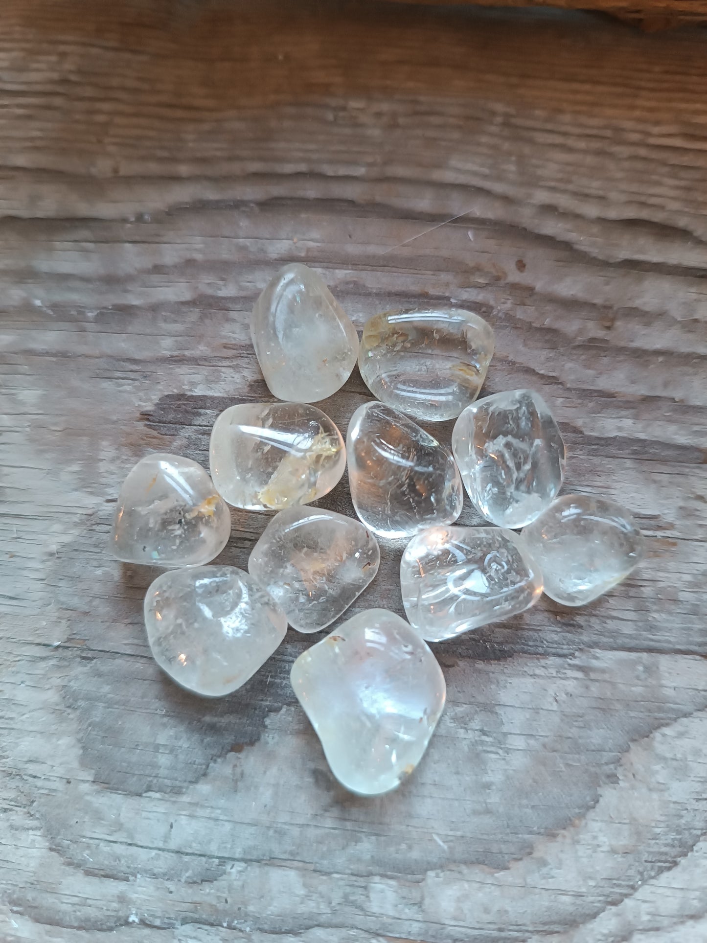 Tromlet Angel Aura Kvarts, ca 1 cm