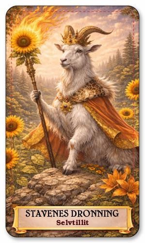 Dyrenes tarot. Norske tarotkort med norsk tekst.