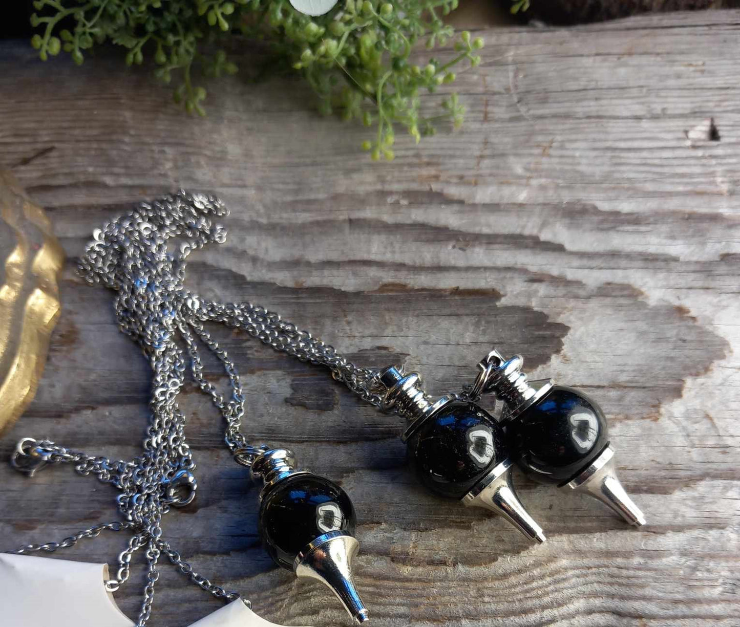 Svart Agat Pendulum