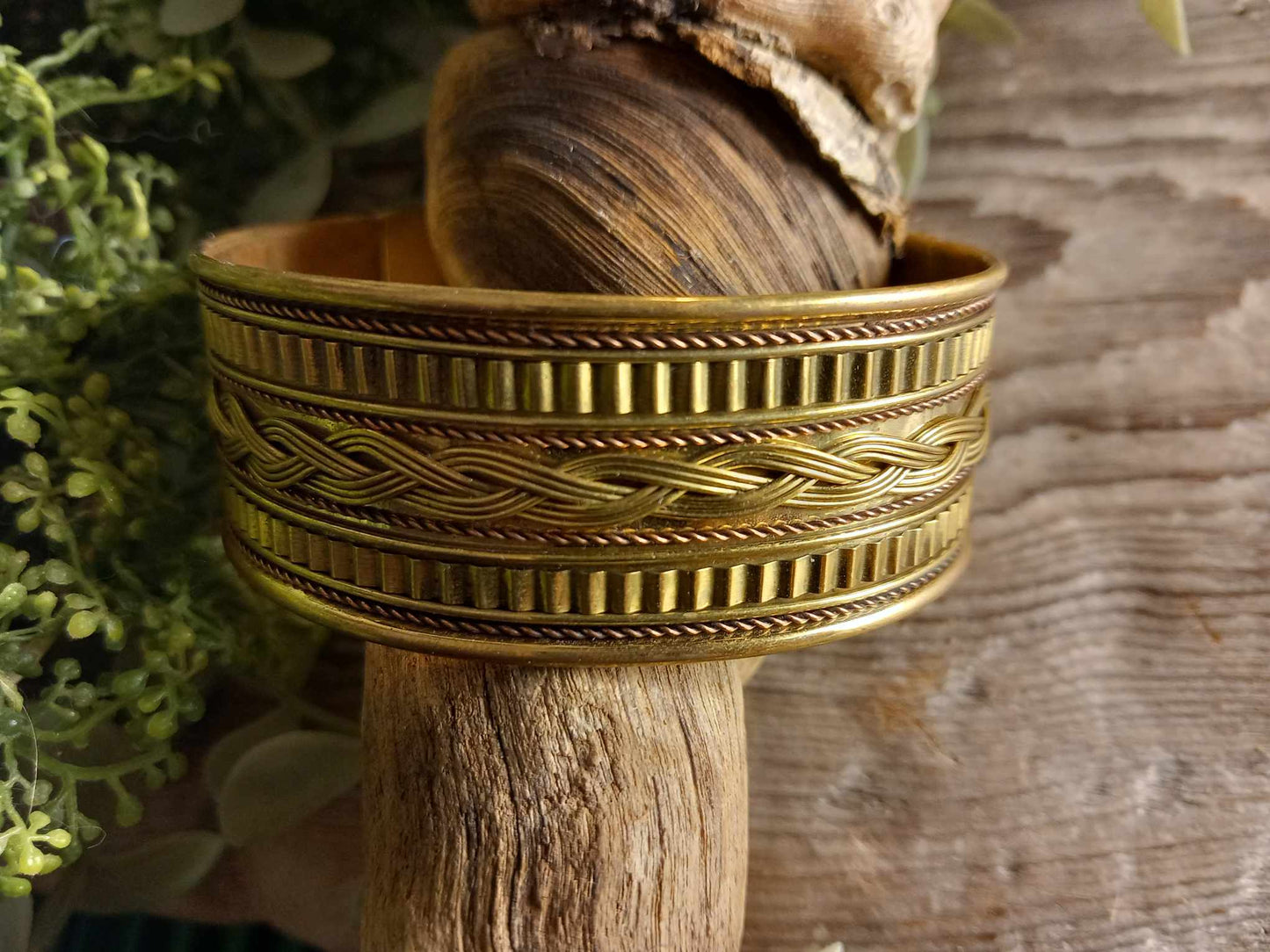 Messing og kobberfarget Armbånd