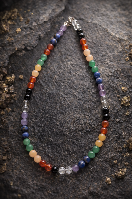 Chakrasmykke i krystallperler