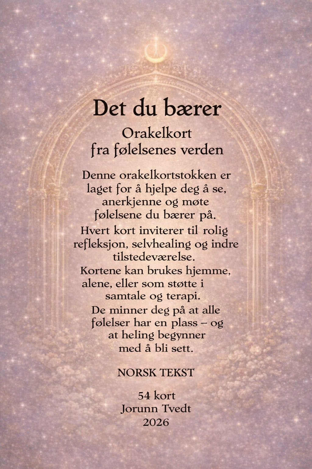 Det du bærer. Nirske orakelkort fra følelsenes verden. Norsk tekst