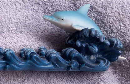 Røkelsesholder blå delfin