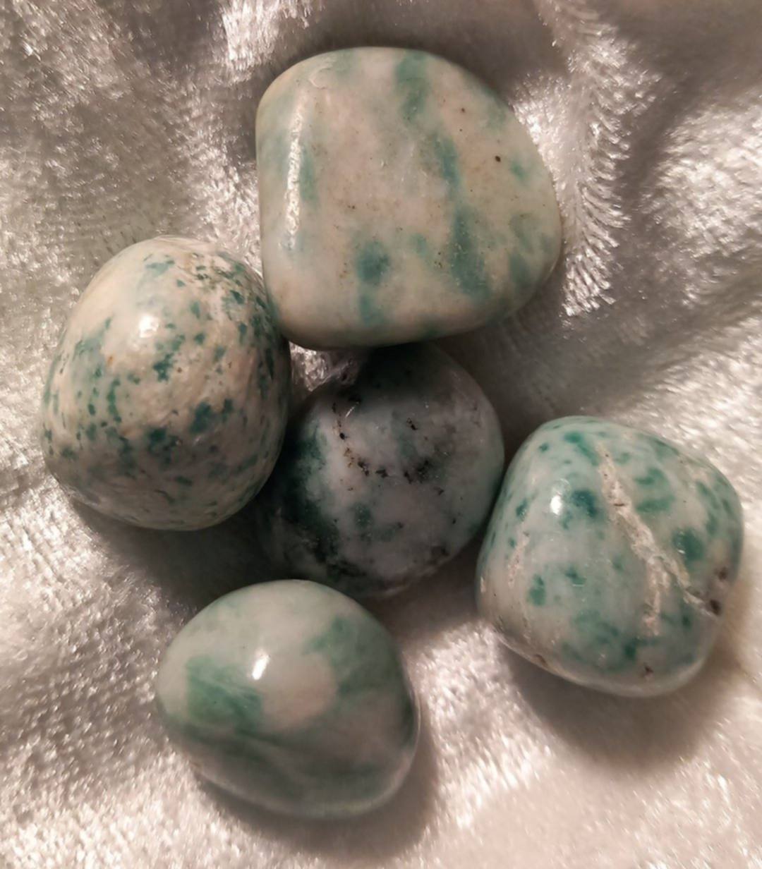 Amazonitt / Amazonite Tromlet stein