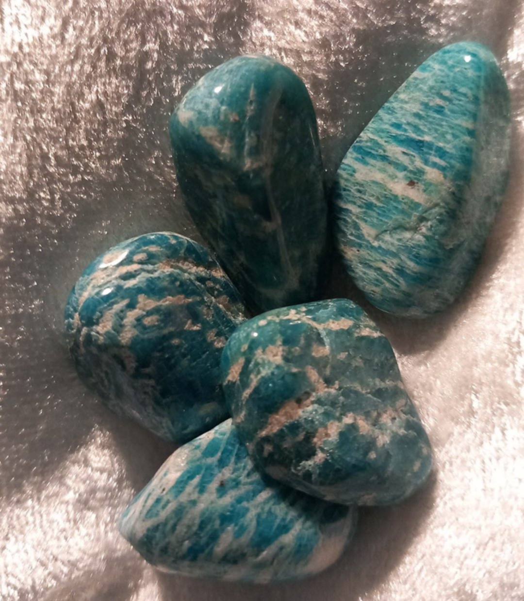 Amazonitt / Amazonite Tromlet stein