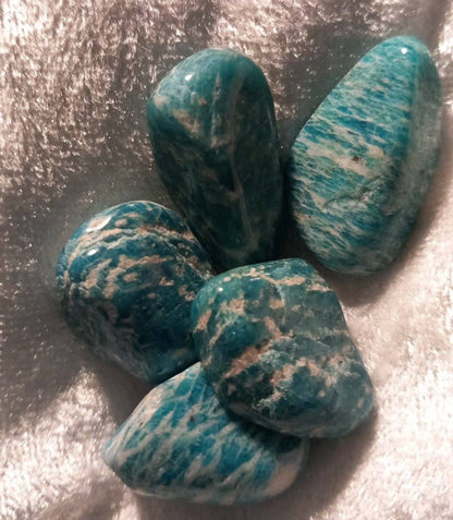 Amazonitt / Amazonite Tromlet stein