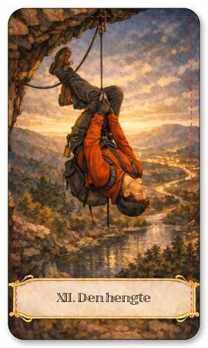 Samtid. Norske tarotkort, moderne tarotkort med norsk tekst.