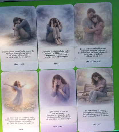 Det du bærer. Nirske orakelkort fra følelsenes verden. Norsk tekst