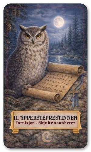 Dyrenes tarot. Norske tarotkort med norsk tekst.