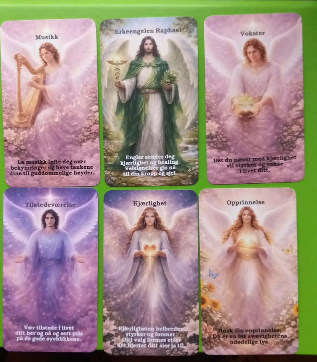 Englelys. Norske Orakelkort