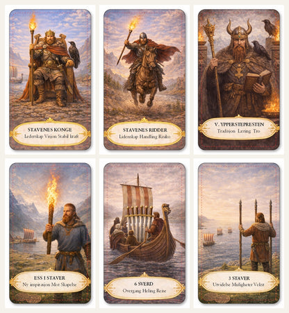 VIKING TAROT. Norske Tarotkort med norsk tekst